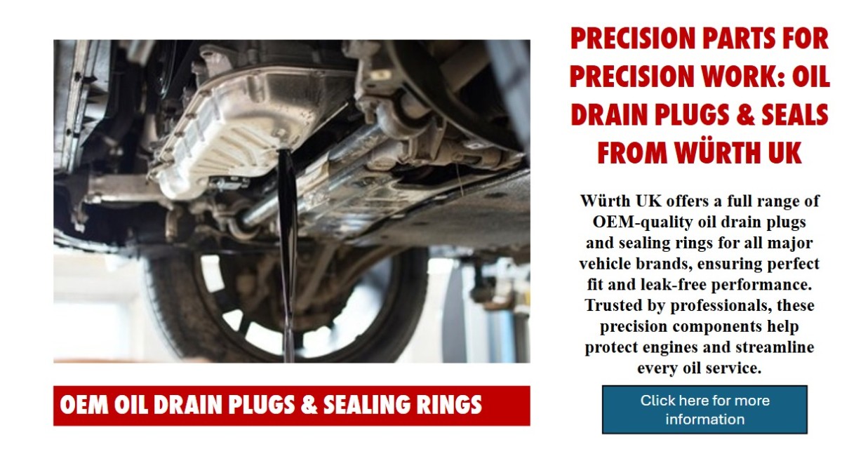 🛠️ Precision Matters: OEM Oil Drain Plugs & Sealing Rings from Würth UK