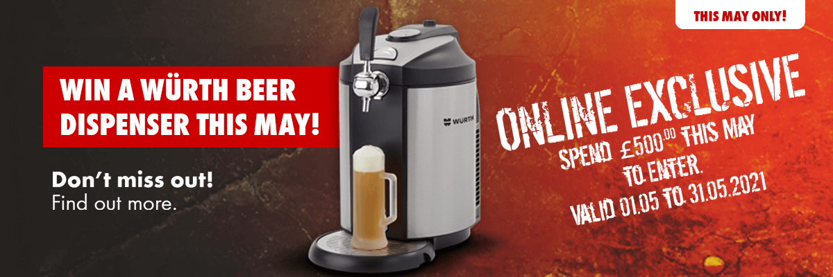 Shop online to win a beer dispenser from Würth UK this May!
