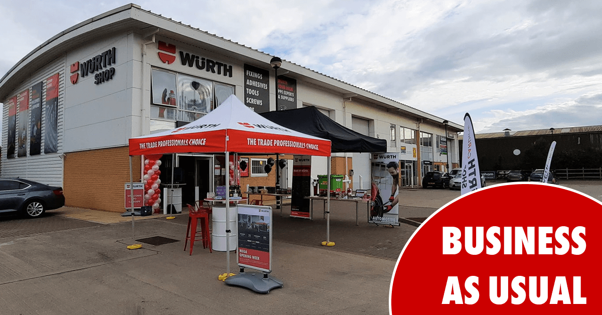 Business as Usual at Würth UK Trade Stores