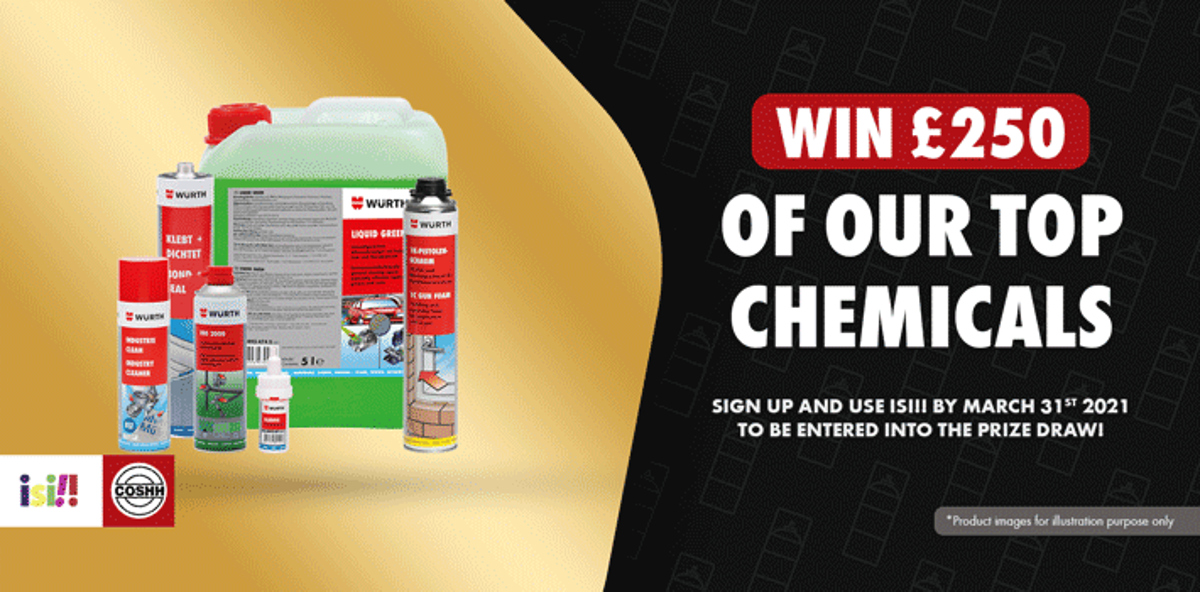 Sign up for isi!! for a chance to win £250 worth of chemical products!