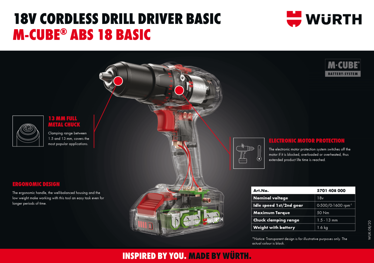 Cordless Drill Driver ABS18 Basic