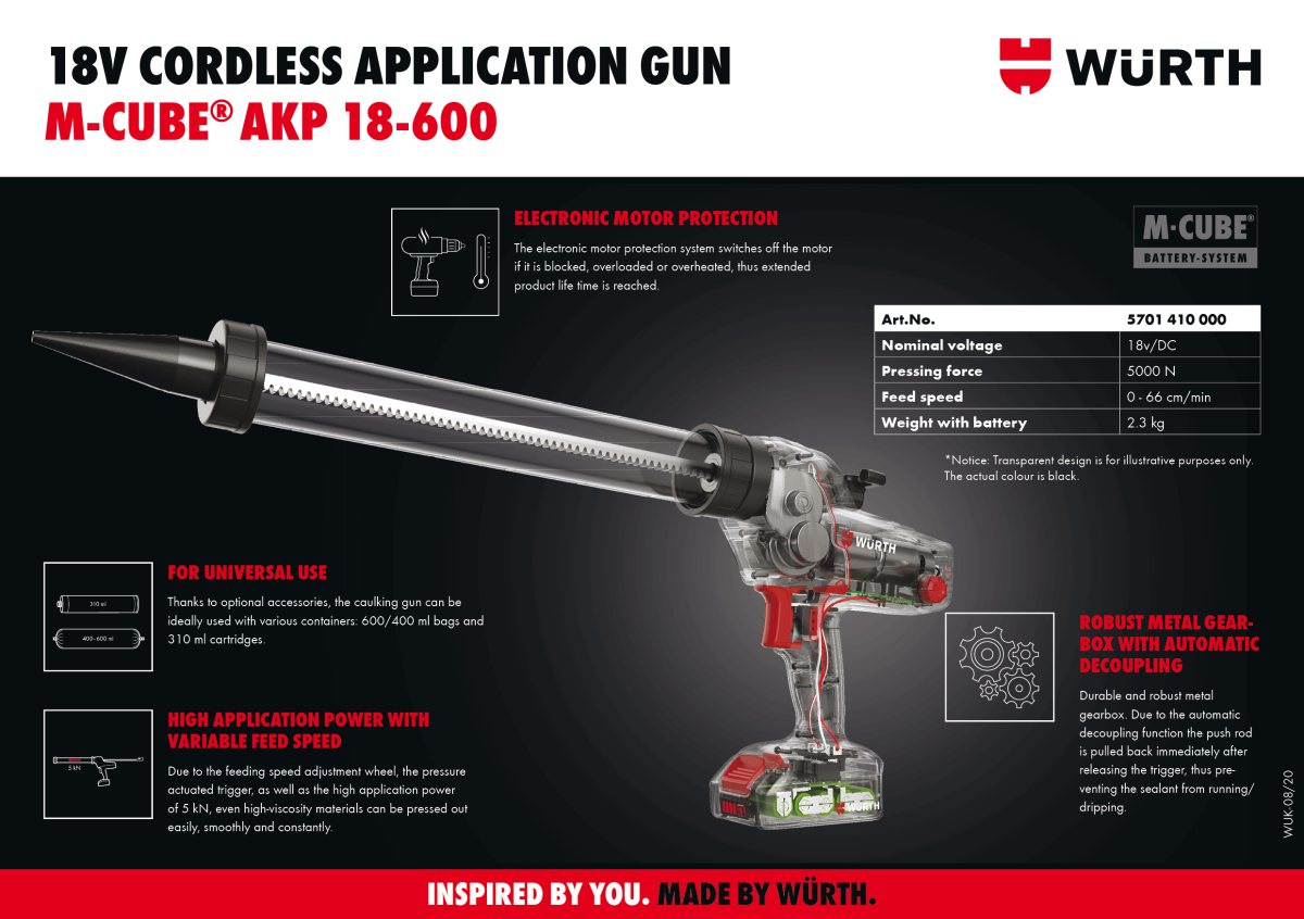 Cordless Caulking Gun AKP 18-600