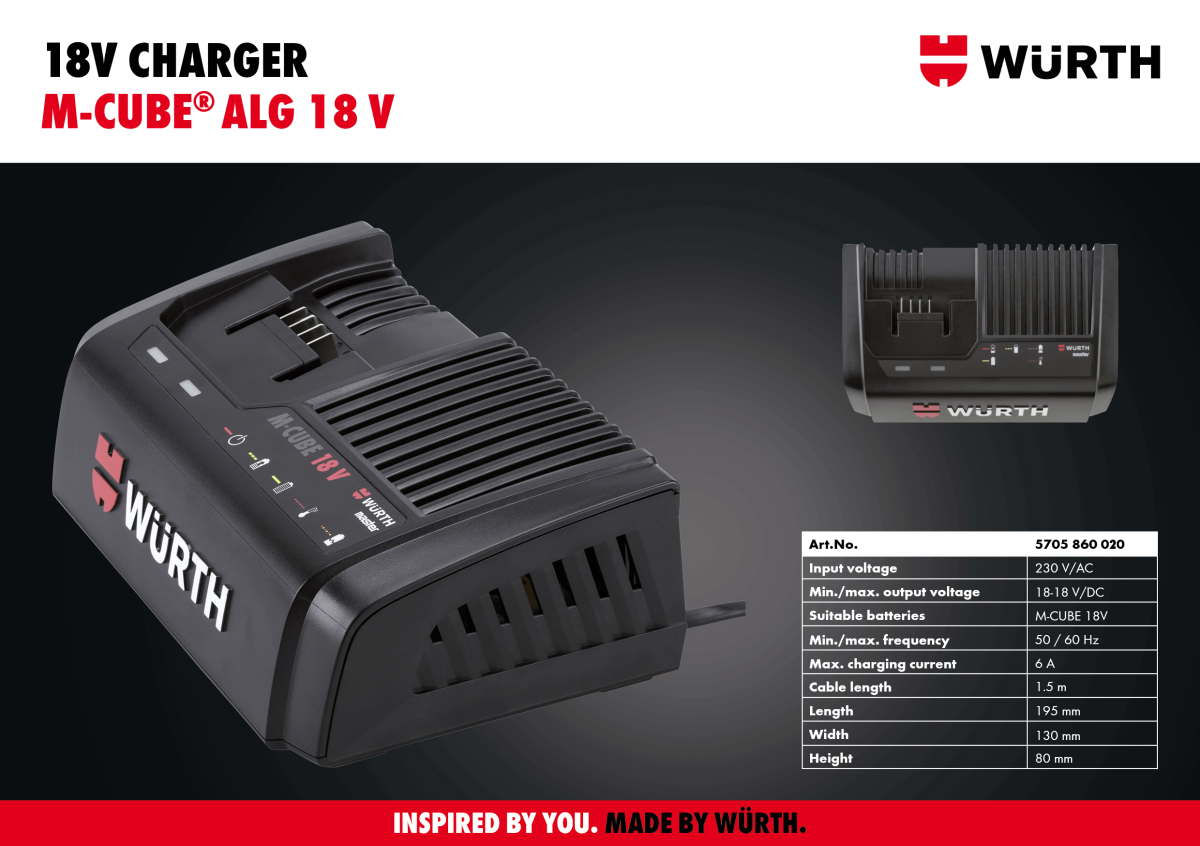 M-CUBE Charger ALG 18V Fast