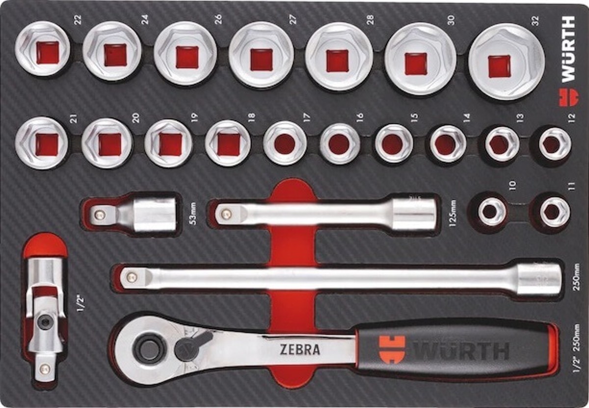 1/2' Socket Wrench Assortment, 24 Pieces