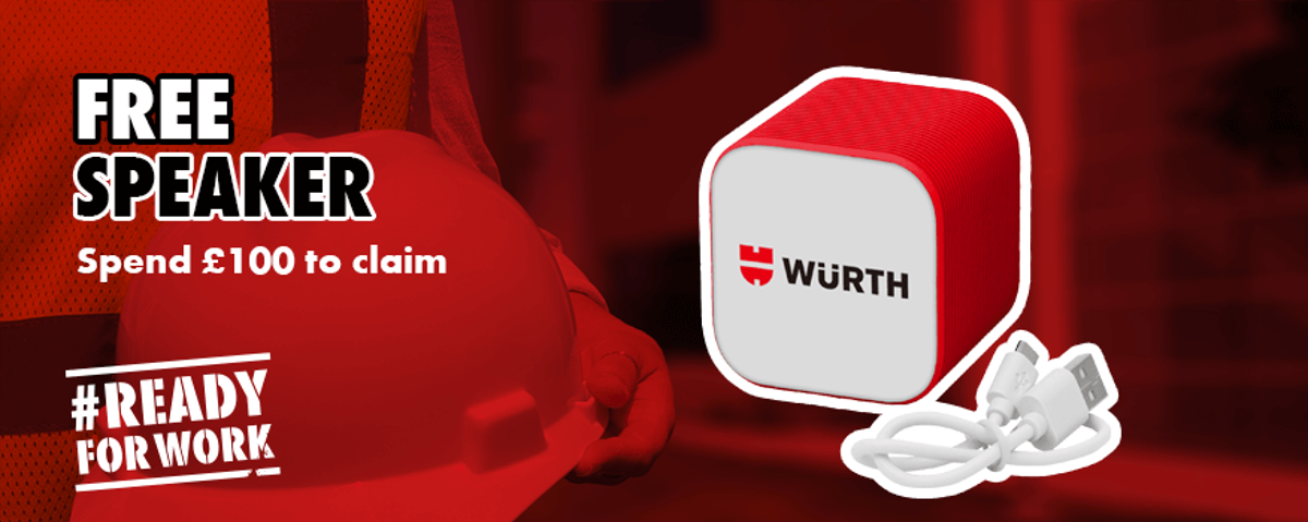 Get a bluetooth speaker for free from Würth UK with our exclusive coupon code!