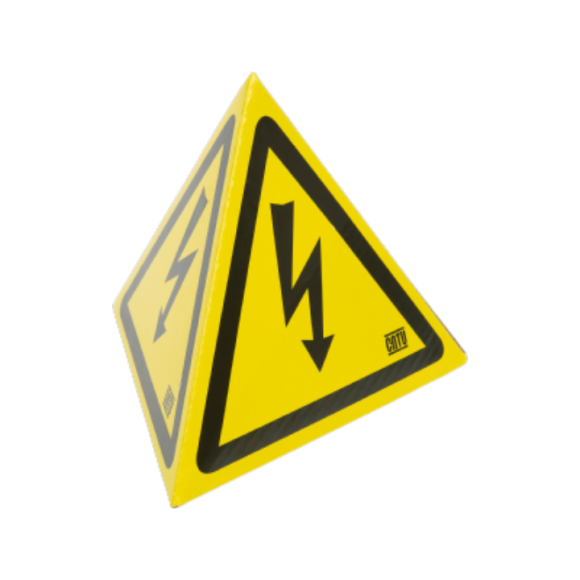 TETRAHEDRAL WARNING SIGN