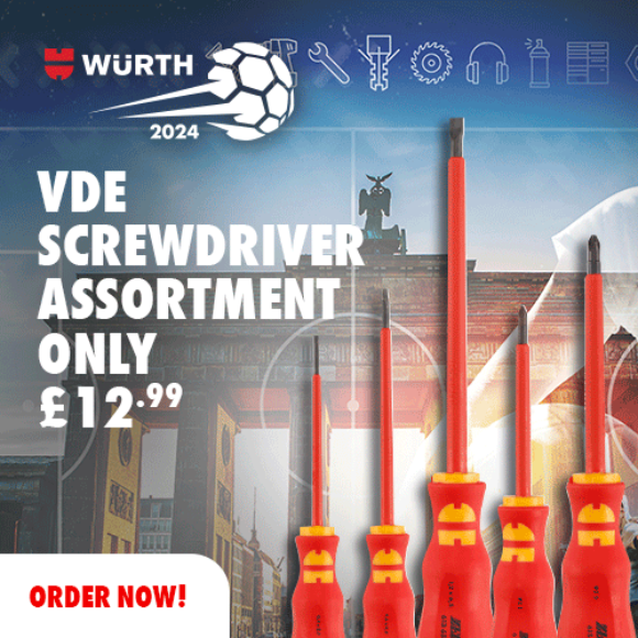 VDE SCREWDRIVER SET SLOTTED/PZ RECESSED HEAD 5 PIECES
