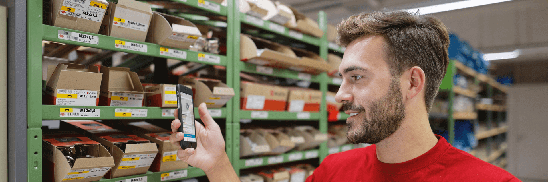 Easily scan Würth product barcodes with our mobile app